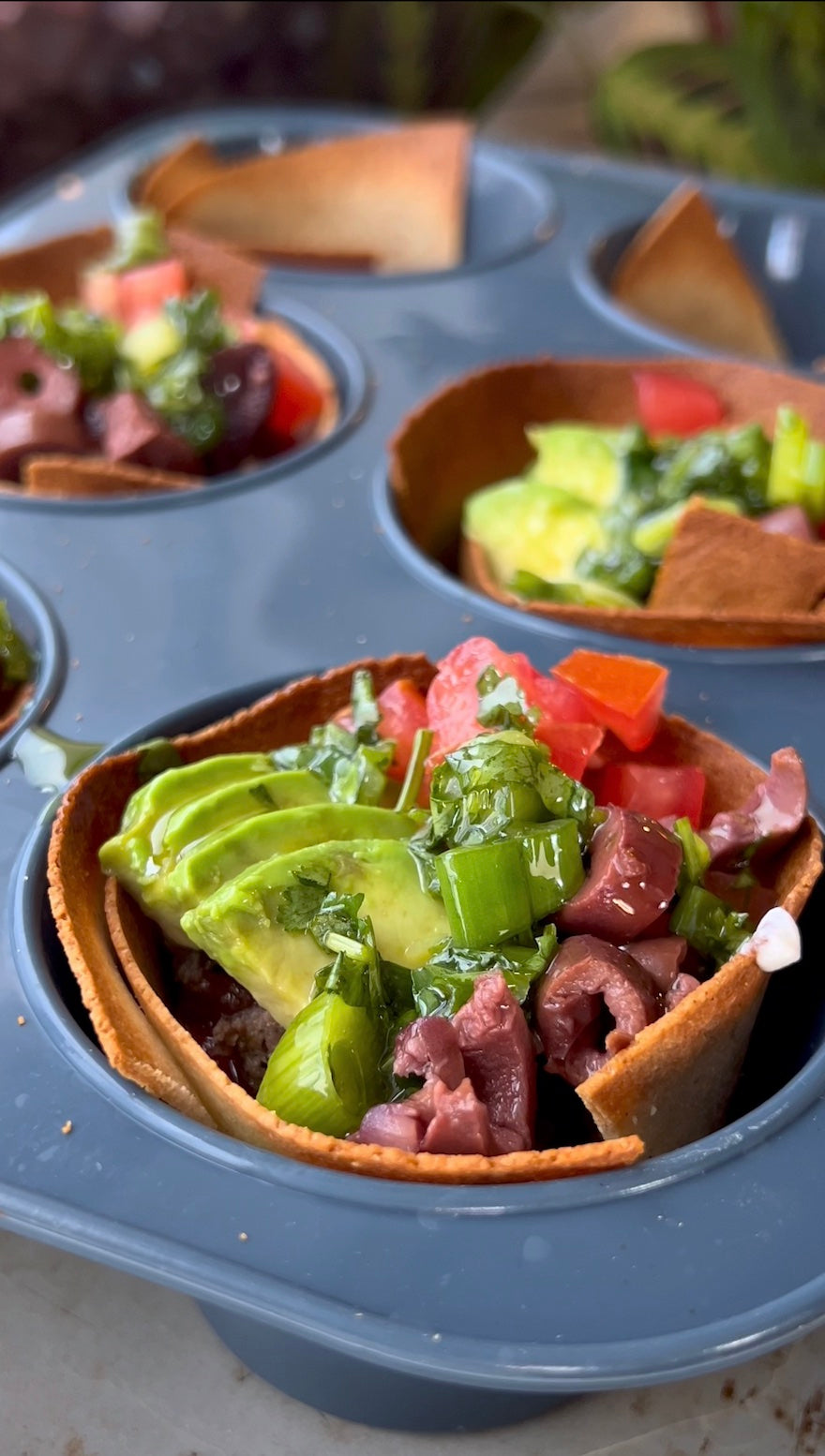 7-Layer Dip Tortilla Cups