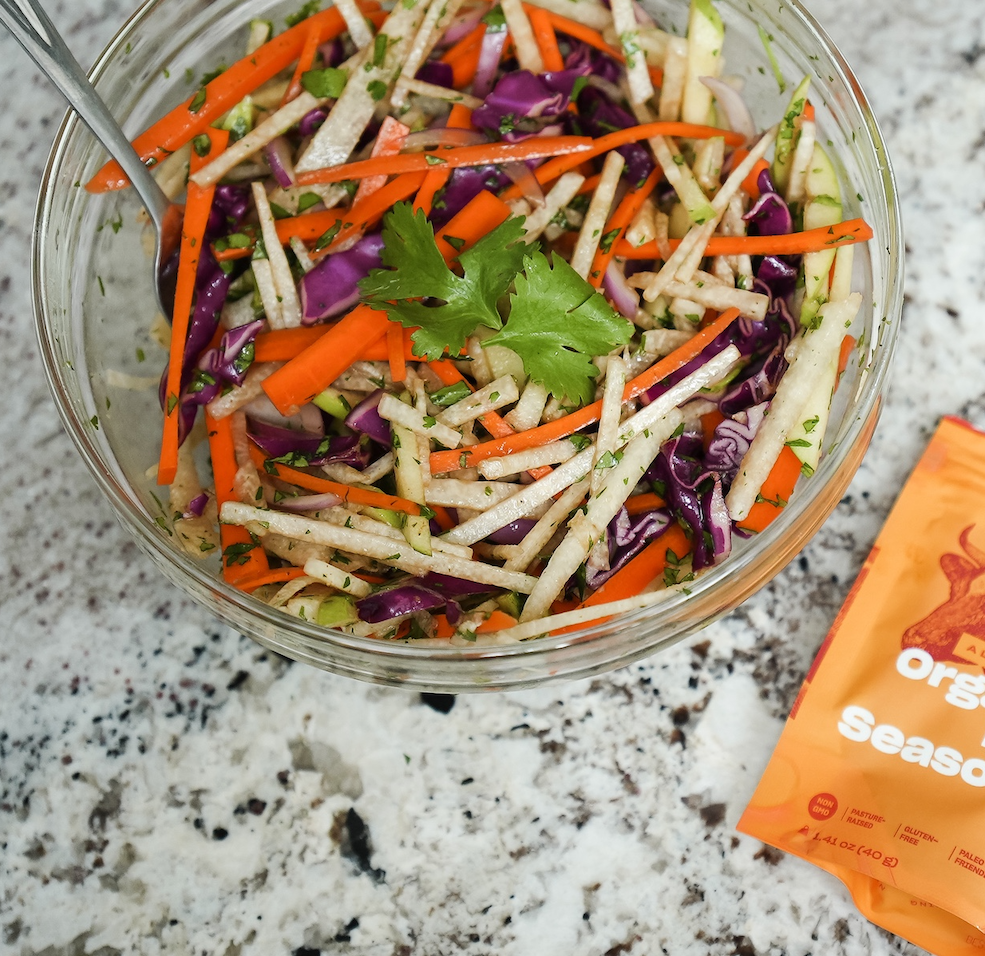 Crunchy Jicama Slaw with Cabbage and Apple
