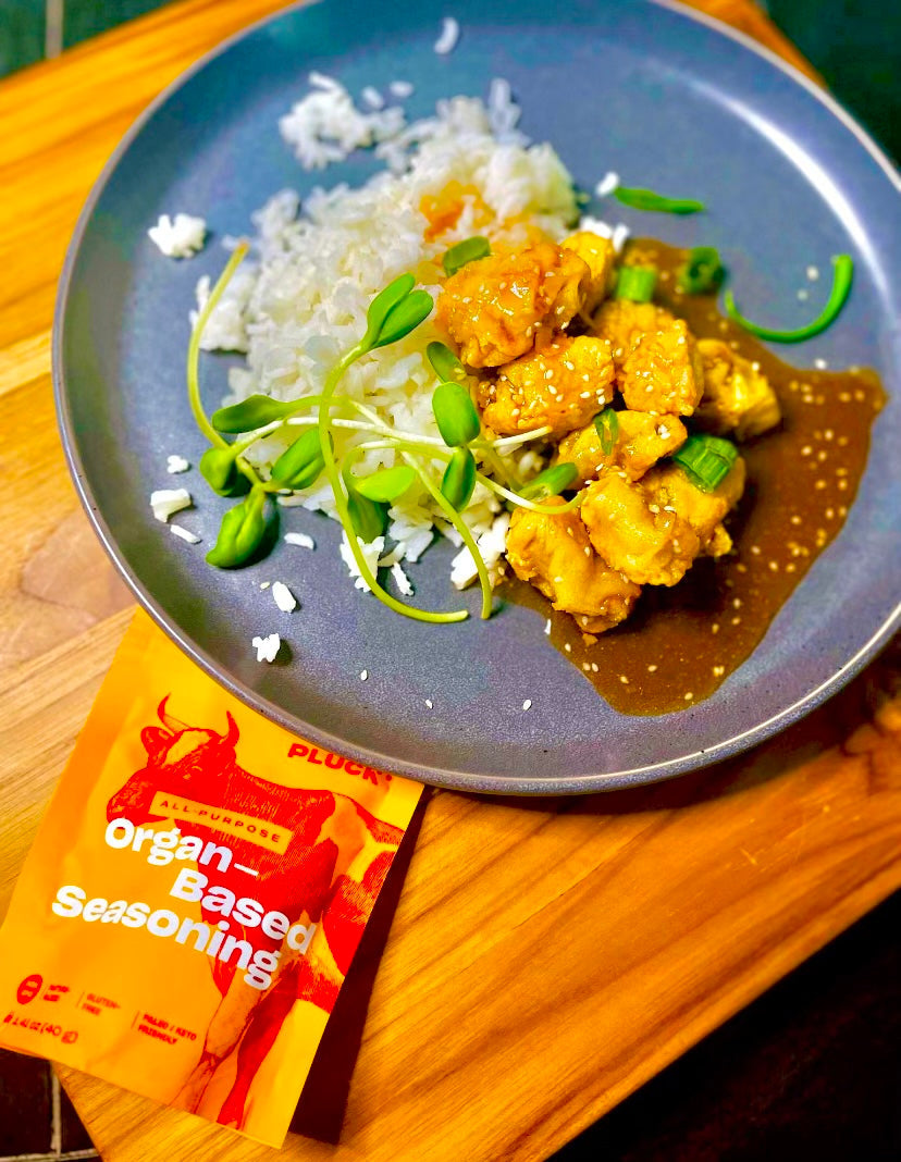 crispy sesame chicken hearts