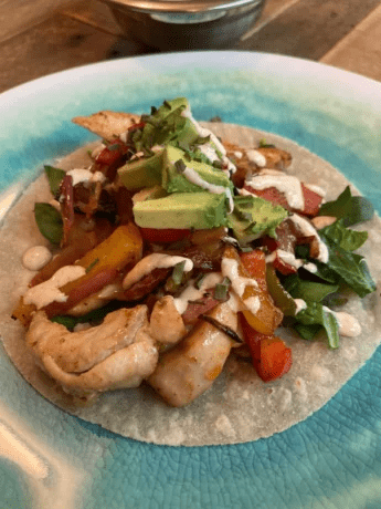 sheet pan chicken fajitas