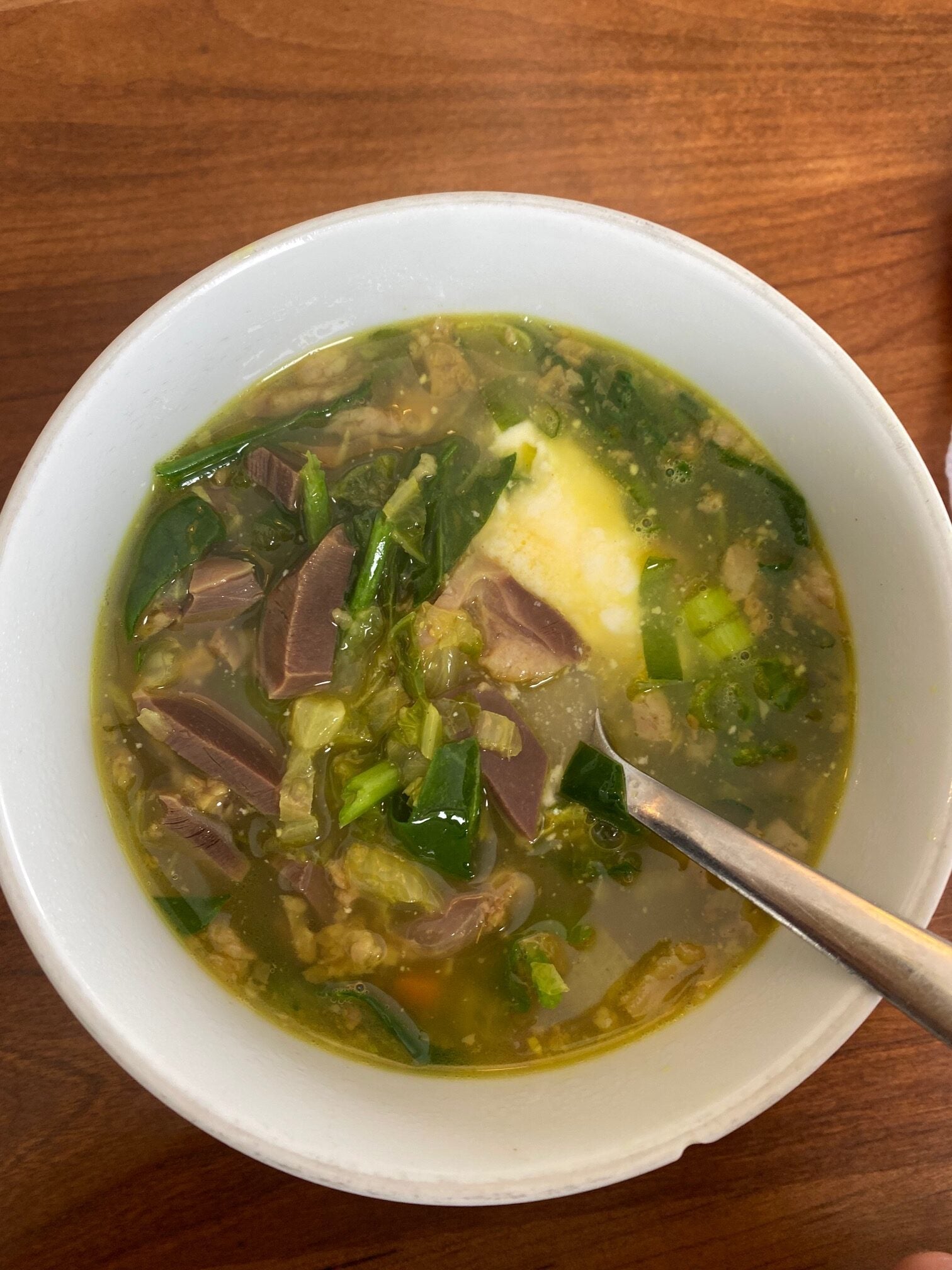 Tangy Persian Gizzard Soup with Turmeric & Yogurt