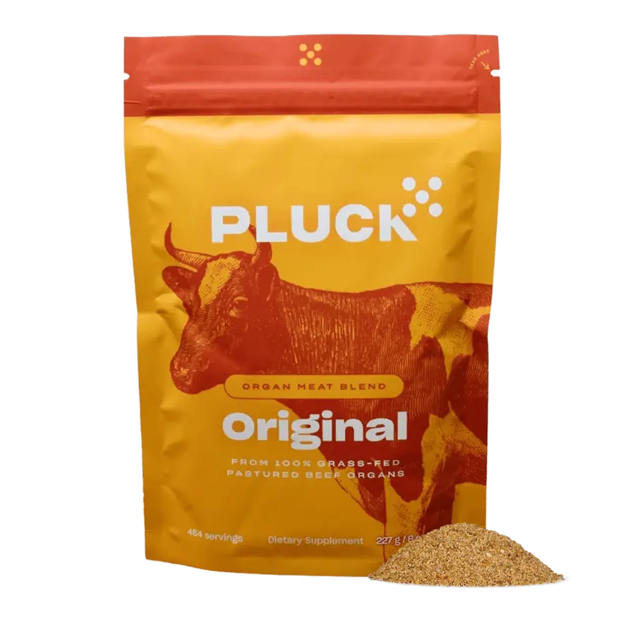 Pluck superfood seasoning bag with organic herbs and nutrient-rich organ meats