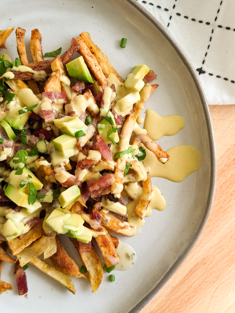 loaded sweet potato fries