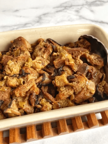 Savory Bread Stuffing with Pluck Seasoning and Herbs