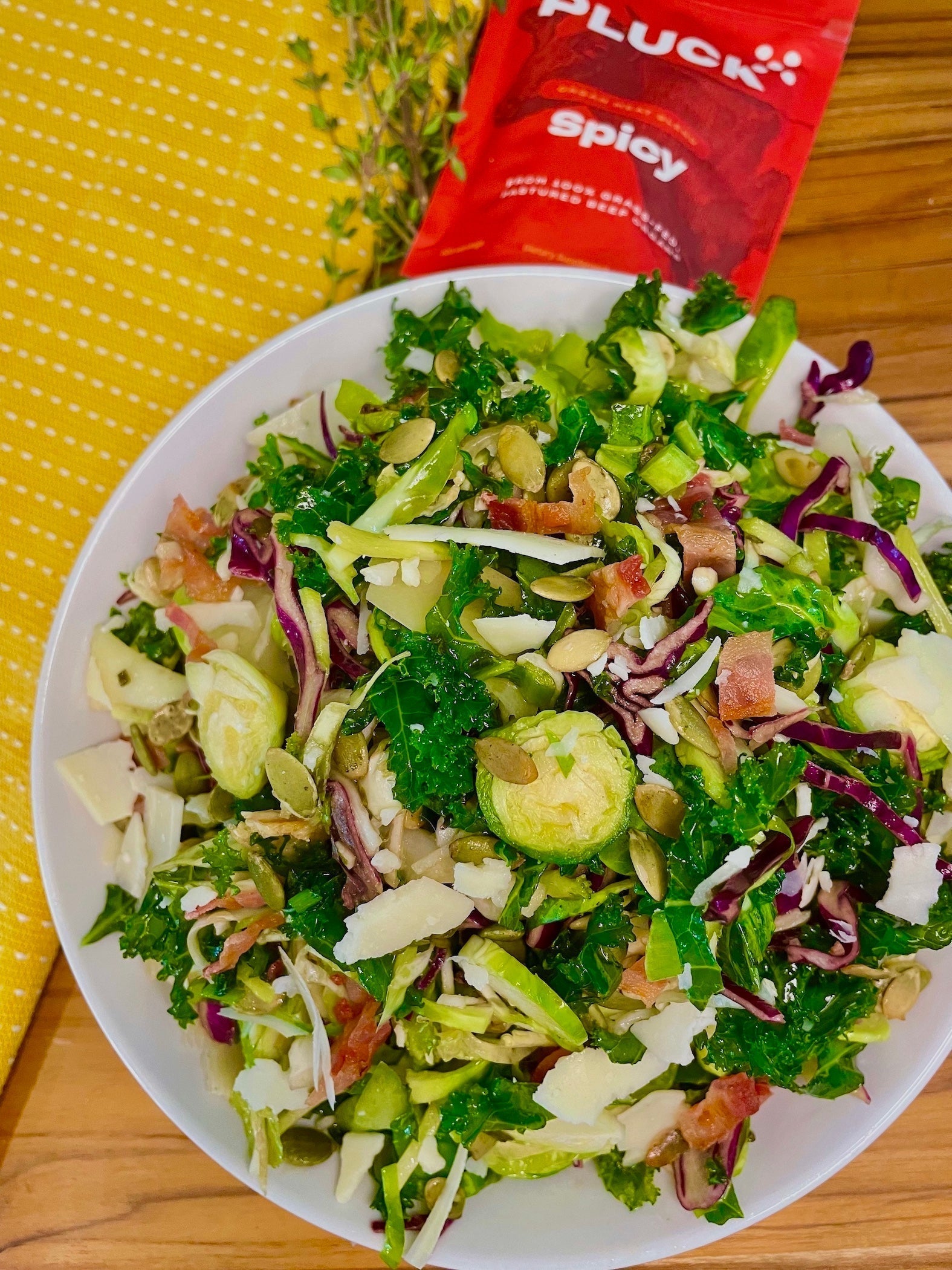 Warm Brussels Sprouts Salad with Bacon