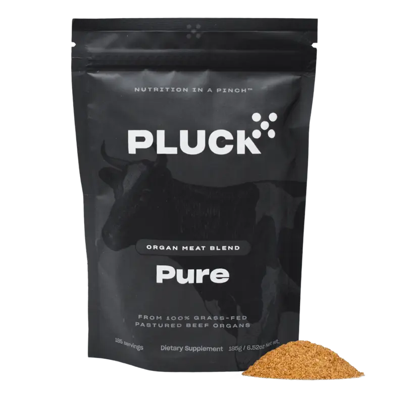 Pluck superfood seasoning bag with organic herbs and nutrient-rich organ meats