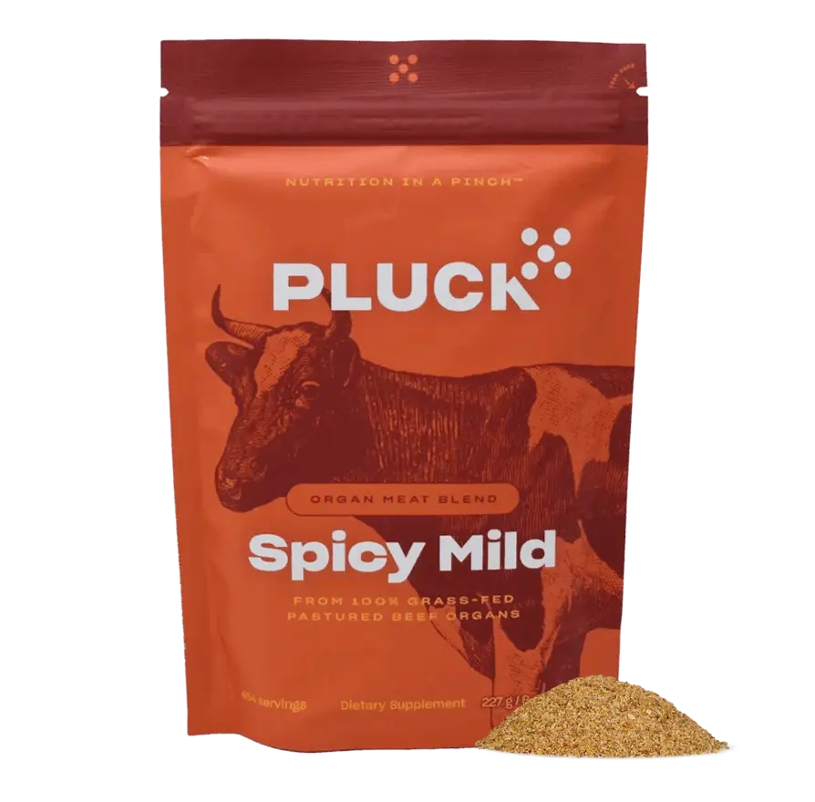 Pluck superfood seasoning bag with organic herbs and nutrient-rich organ meats